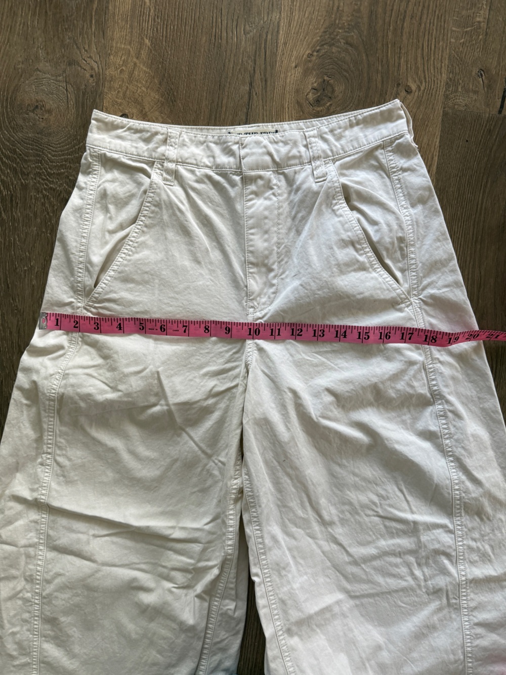We The Free Rylee Chino Barrel Leg High-Rise Pants in Cream - Picture 7 of 10